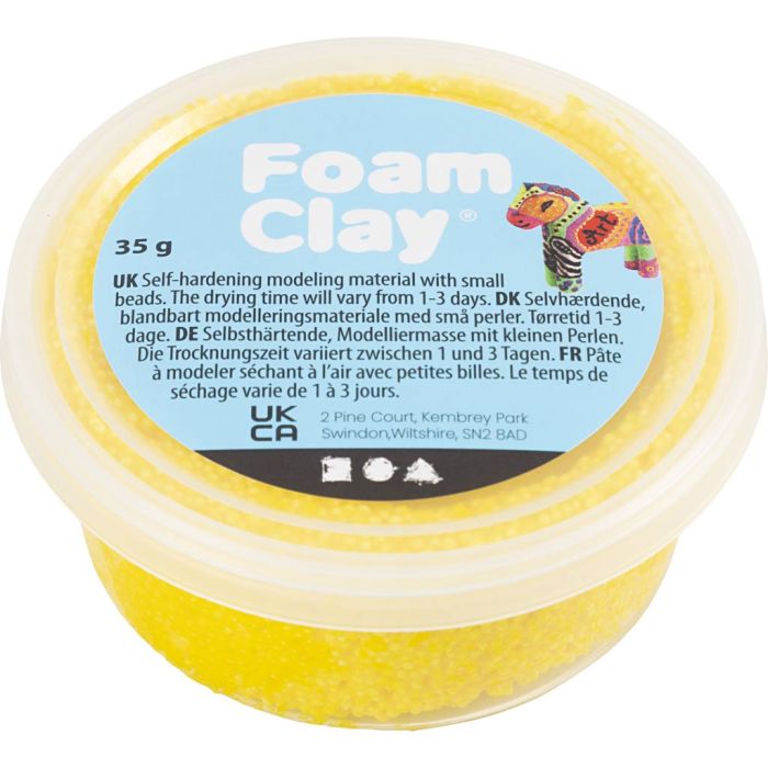 Foam Clay®, geel, 35 gr/ 1 Doosje
