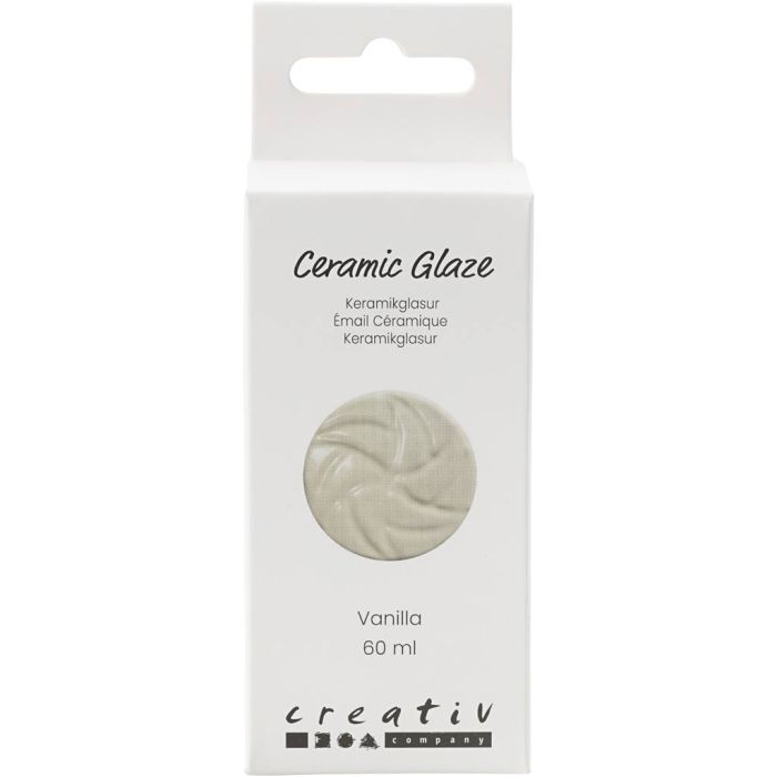 Keramiek Glazuur, 984-1101 °C, dekkend, vanilla, 60 ml/ 1 Doosje