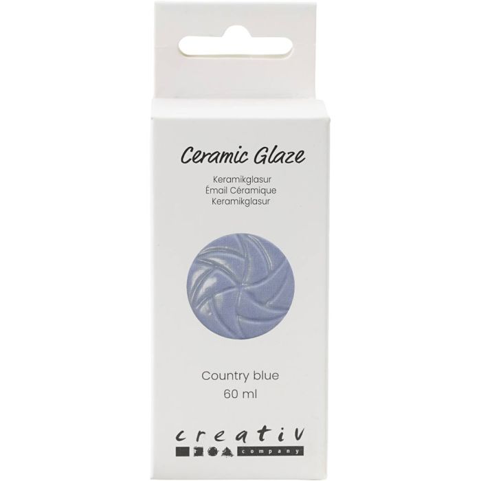 Keramiek Glazuur, 984-1101 °C, dekkend, Country Blue, 60 ml/ 1 Doosje