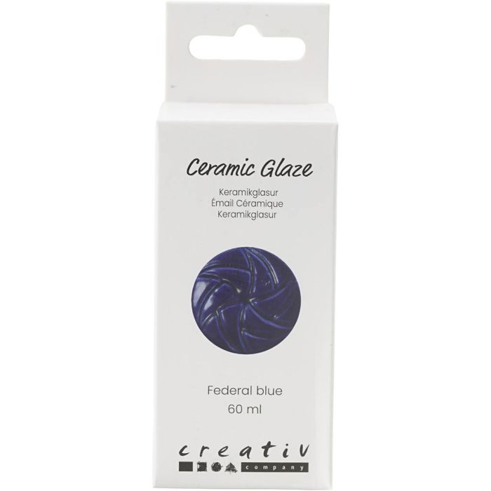 Keramiek Glazuur, 984-1101 °C, dekkend, Federal Blue, 60 ml/ 1 Doosje
