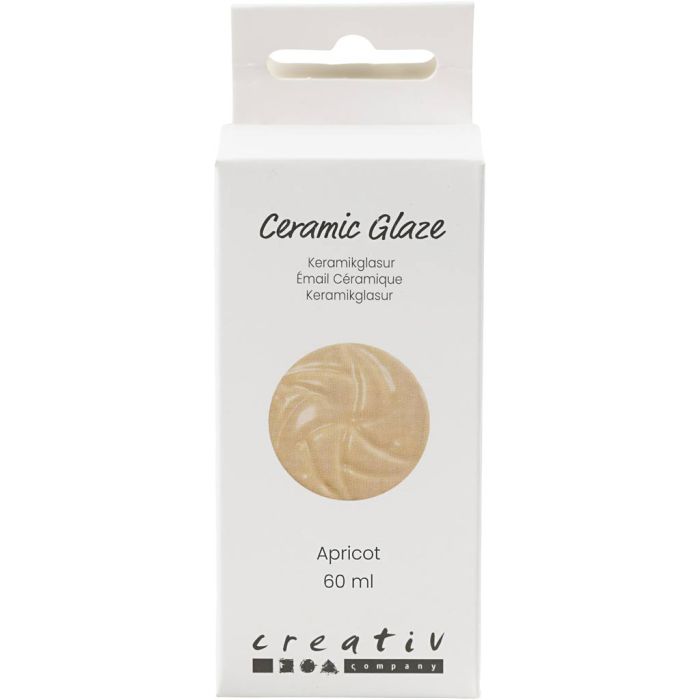 Keramiek Glazuur, 984-1101 °C, dekkend, Apricot, 60 ml/ 1 Doosje