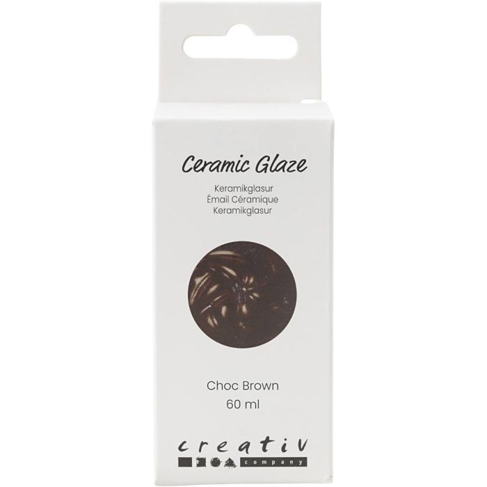 Keramiek Glazuur, 984-1101 °C, dekkend, Chocolate Brown, 60 ml/ 1 Doosje