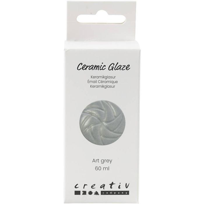 Keramiek Glazuur, 984-1101 °C, dekkend, Art Grey, 60 ml/ 1 Doosje