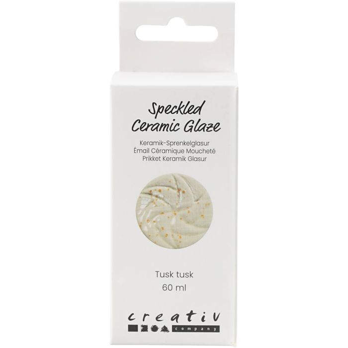 Gespikkeld Keramiekglazuur, 999-1060 °C, dekkend, Tusk Tusk, 60 ml/ 1 Doosje