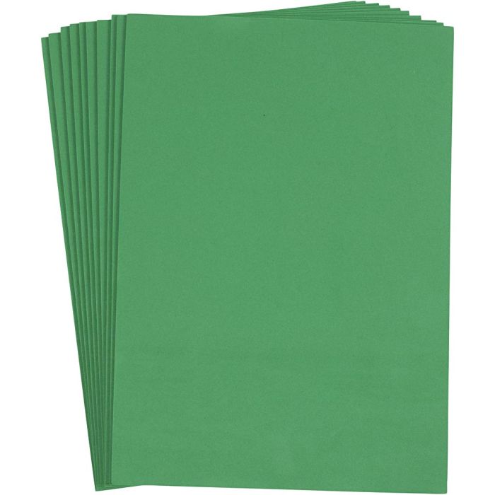Foam Vellen, A4, vel 210x297 mm, dikte 2 mm, donkergroen, 10 vel/ 1 doos