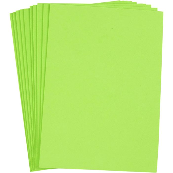 Foam Vellen, A4, vel 210x297 mm, dikte 2 mm, lichtgroen, 10 vel/ 1 doos