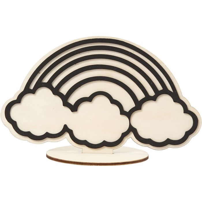 Figuur om te decoreren, regenboog, H: 10,5 cm, 1 stuk
