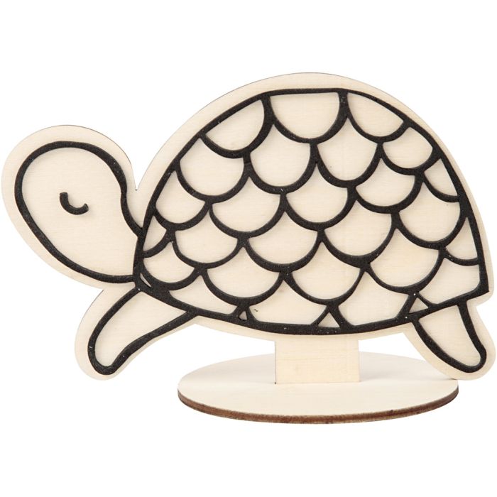Figuur om te decoreren, schildpad, H: 10 cm, 1 stuk