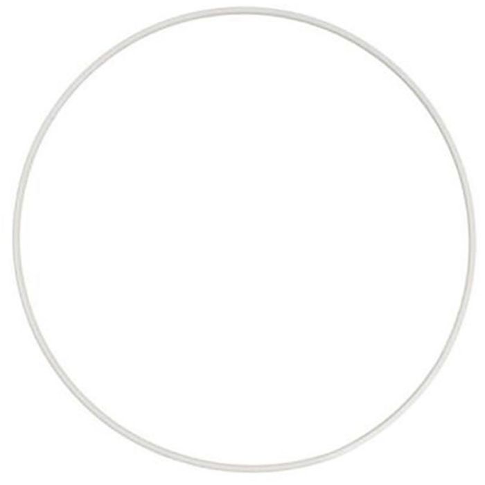 Kale metalen cirkel, d 12 cm, wit, 1 stuk