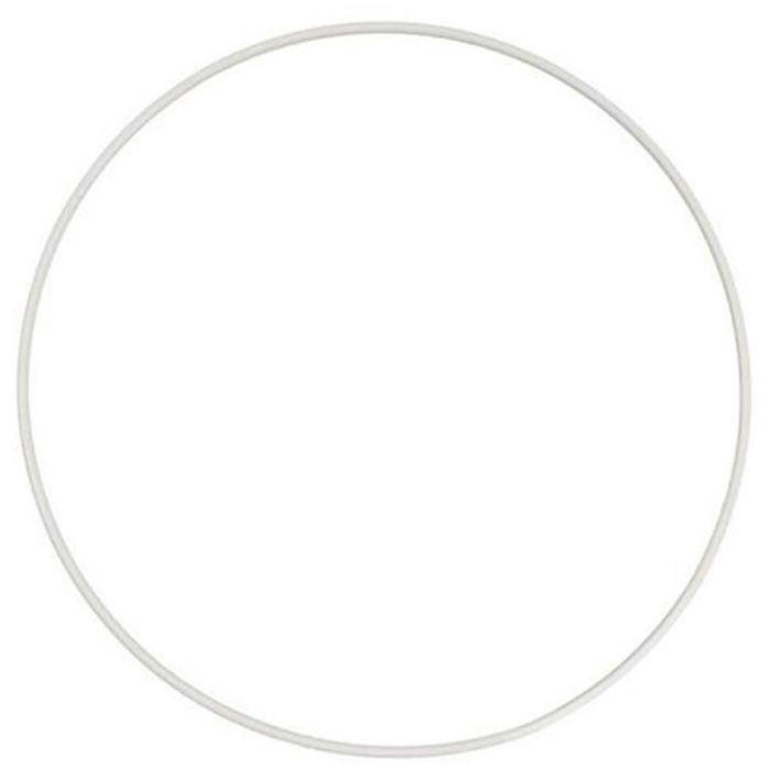 Kale metalen cirkel, d 18 cm, dikte 3 mm, wit, 1 stuk