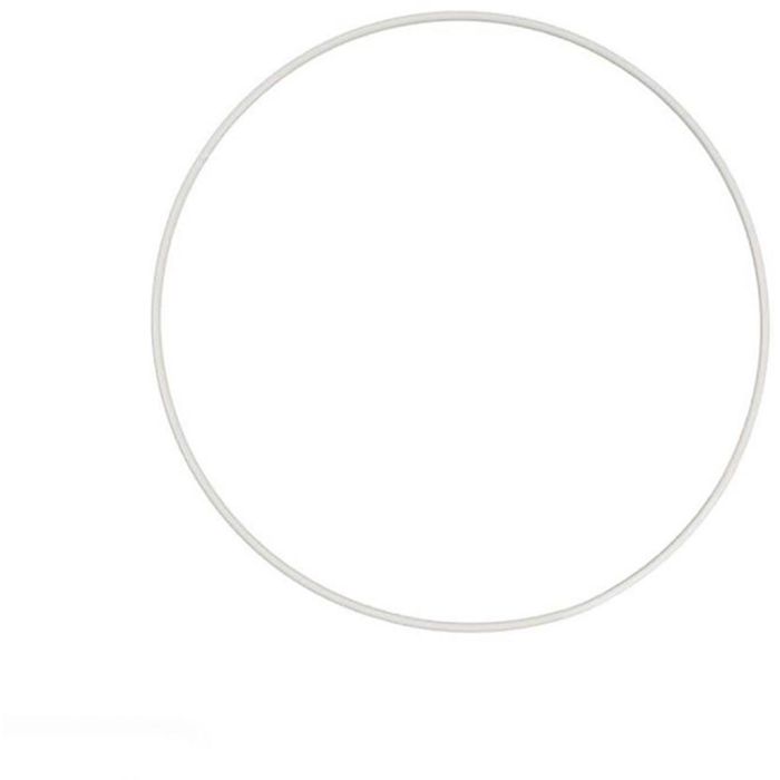 Kale metalen cirkel, d 22 cm, wit, 1 stuk