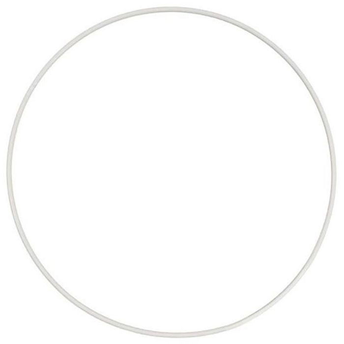 Kale metalen cirkel, d 25 cm, wit, 1 stuk