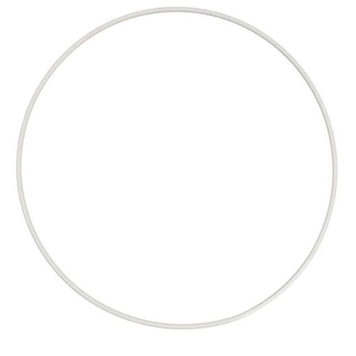 Kale metalen cirkel, d 35 cm, wit, 1 stuk