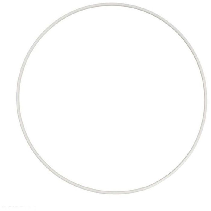 Kale metalen cirkel, d 40 cm, wit, 1 stuk