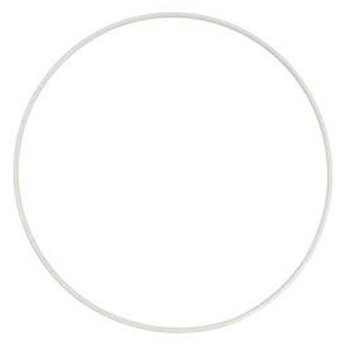 Kale metalen cirkel, d 8 cm, wit, 1 stuk