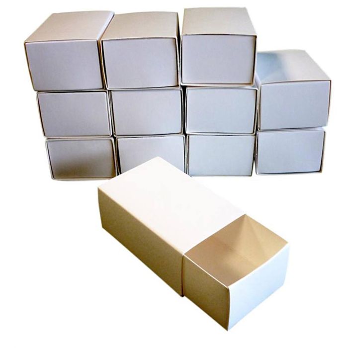 Lege luciferdoosjes, afm 8x5x3,5 cm, 12 stuk/ 1 doos
