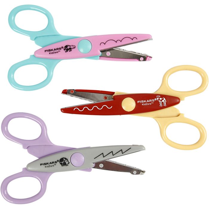 Fiskars Kidzors Kartelscharen, nijlpaard, kameel & egel, 3 stuk/ 1 doos