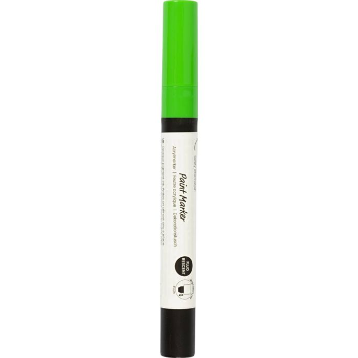Decoratieve stift, lijndikte 8 mm, fluo green, 1 stuk