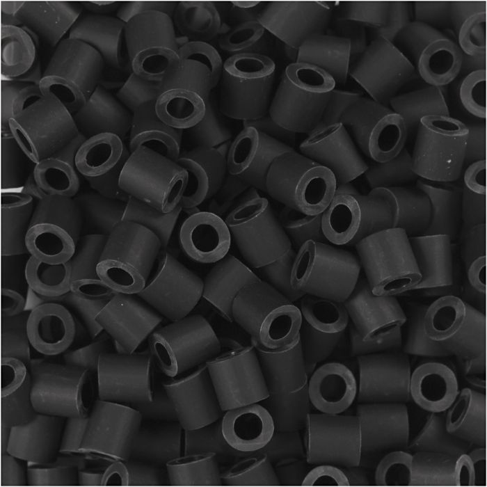 BioBeads van NABBI, afm 5x5 mm, gatgrootte 2,5 mm, medium, zwart, 3000 stuk/ 1 doos