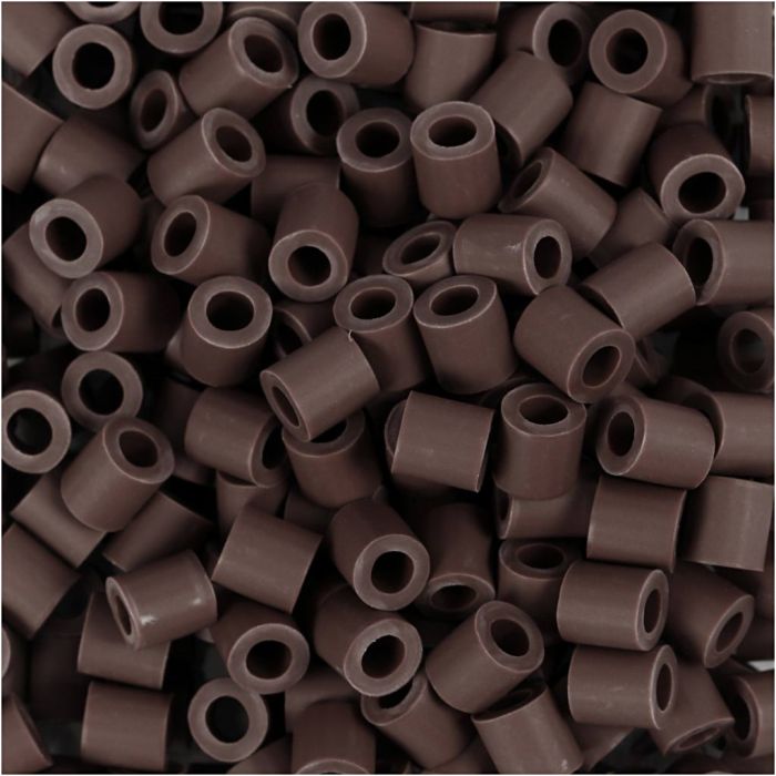 BioBeads van NABBI, afm 5x5 mm, gatgrootte 2,5 mm, medium, bruin, 1000 stuk/ 1 doos