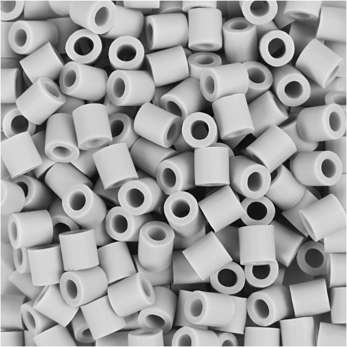 BioBeads van NABBI, afm 5x5 mm, gatgrootte 2,5 mm, medium, grijs, 1000 stuk/ 1 doos