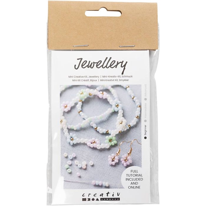 Mini Hobbyset Sieraden, Elastische armband, oorbel, 1 doos