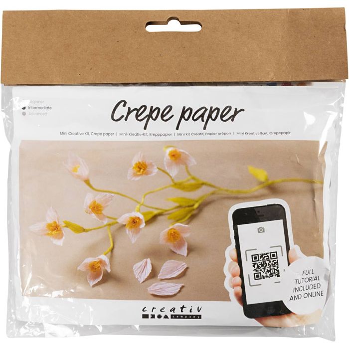 Mini Hobbyset Crêpepapier, Kersentak, Crêpe-verhouding: 180%, 1 doos