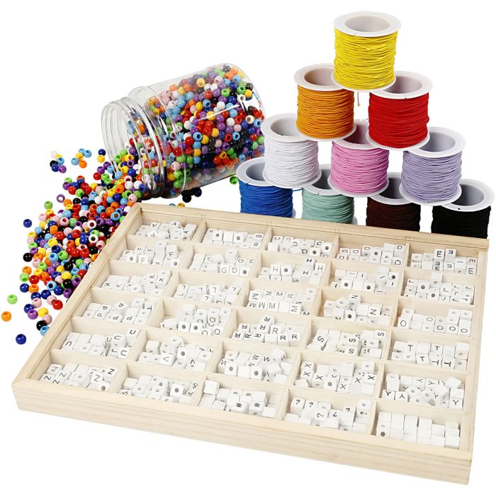Groepsset Letterkralen voor je armband, 1 set