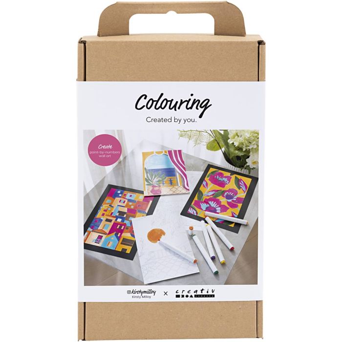 Hobbyset Kleuren, Schilderen volgens cijfers, markeerstiften, 1 doos