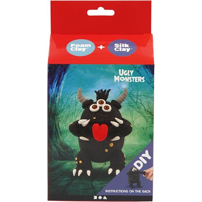 Funny Friends, monster, zwart, 1 doos