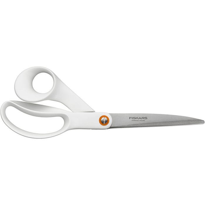 Fiskars Universele Schaar, L: 24 cm, rechtshandig, wit, 1 stuk