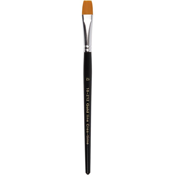 Gold Line penselen, 11, L: 19 cm, B: 9 mm, plat, 6stuk/ 1 doos