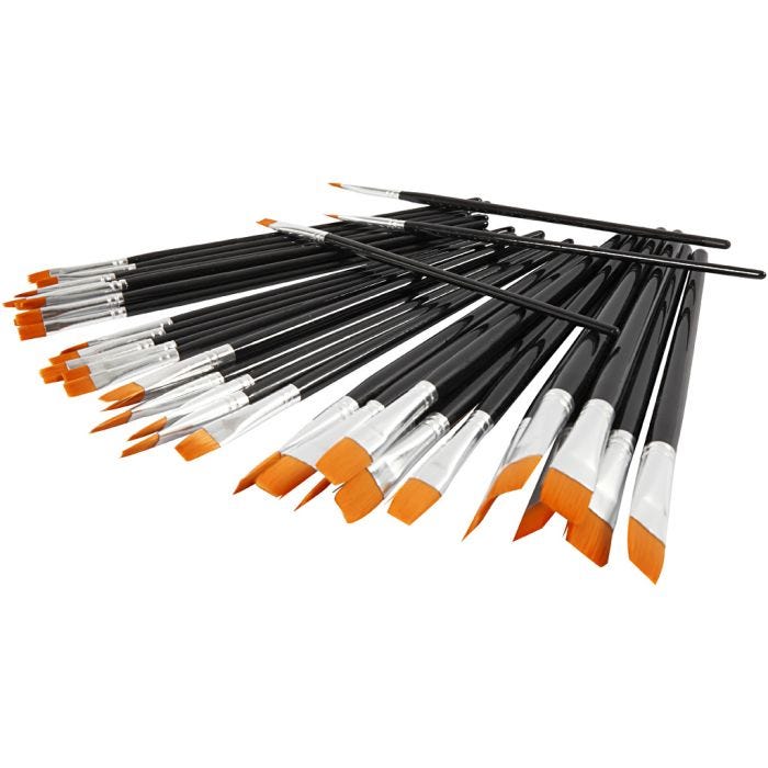 YellowLine Kwastenset, afm 0+2+4+8+12+16, 36 stuk/ 1 doos