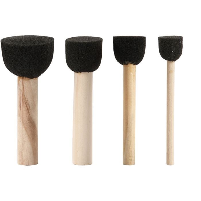 Foam Tamponeerstokjes, d 13+20+25+35 mm, 4 stuk/ 1 doos