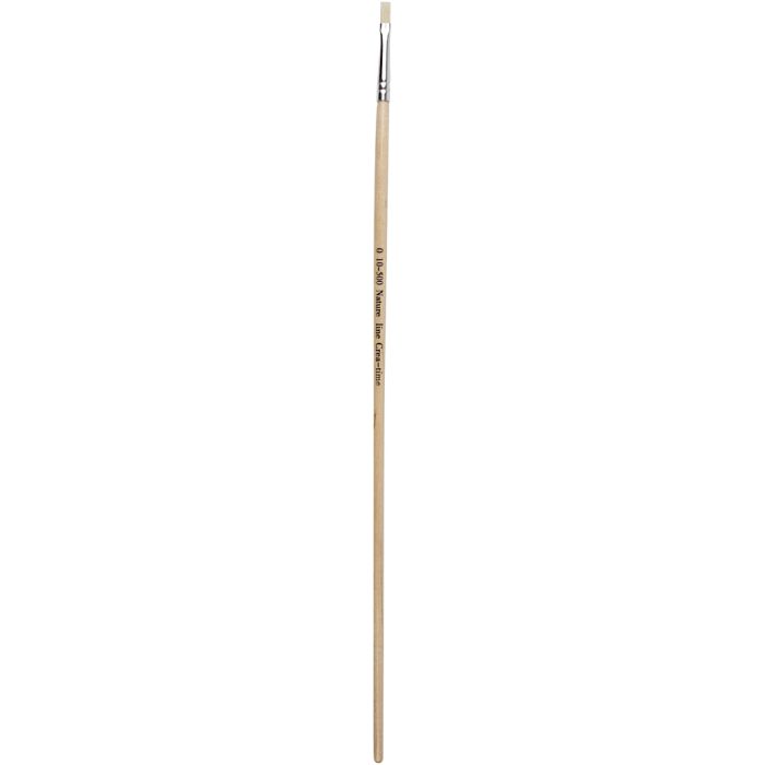 Nature Line kwasten, 0, B: 4 mm, lange steel, 12stuk/ 1 doos