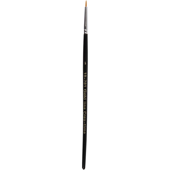 Gold Line penselen, 0, L: 17 cm, B: 1 mm, rond, 12stuk/ 1 doos