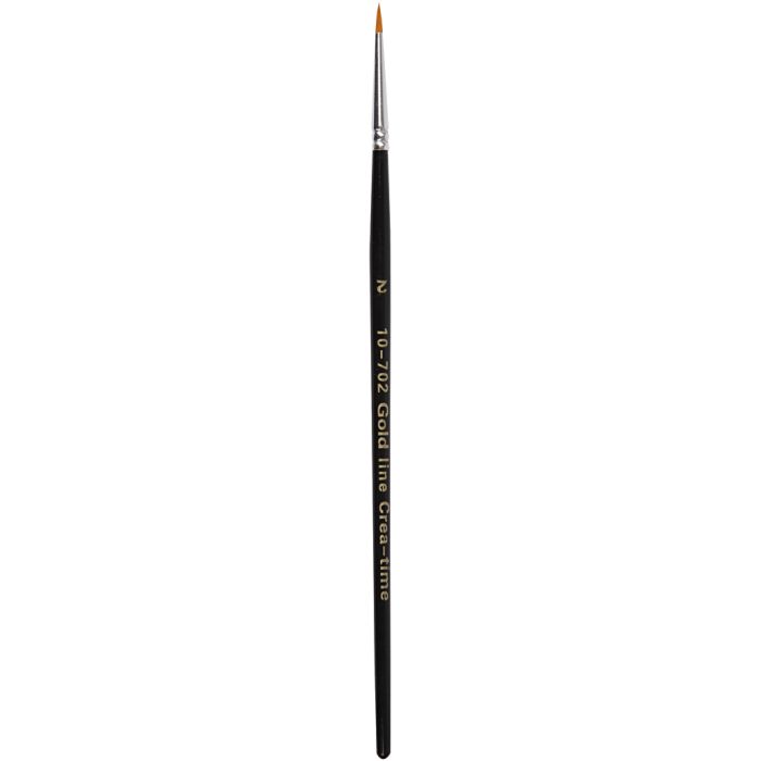Gold Line penselen, 2, L: 17 cm, B: 2 mm, rond, 12stuk/ 1 doos