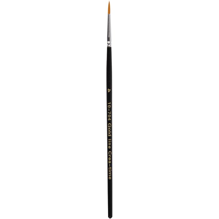 Gold Line penselen, afm 4, L: 17 cm, B: 2,5 mm, rond, 12 stuk/ 1 doos