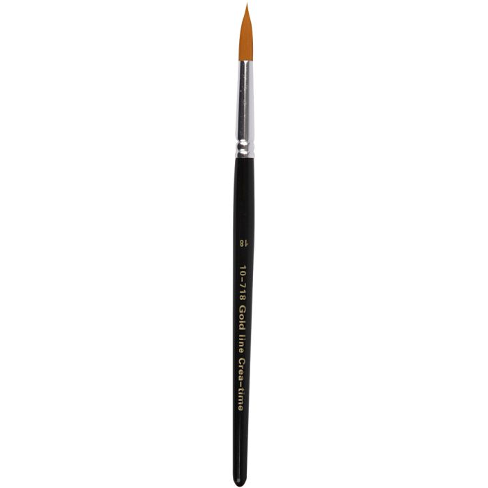 Gold Line penselen, 18, L: 20 cm, B: 7 mm, rond, 6stuk/ 1 doos