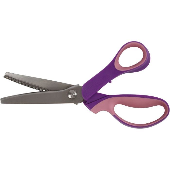 Pinking kartelschaar, L: 23,5 cm, rechtshandig, 1 stuk
