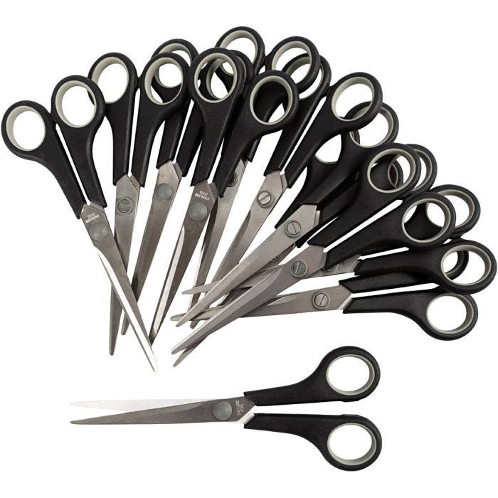Kinderschaar, L: 17 cm, rechts- &amp; linkshandig, 12 stuk/ 1 doos