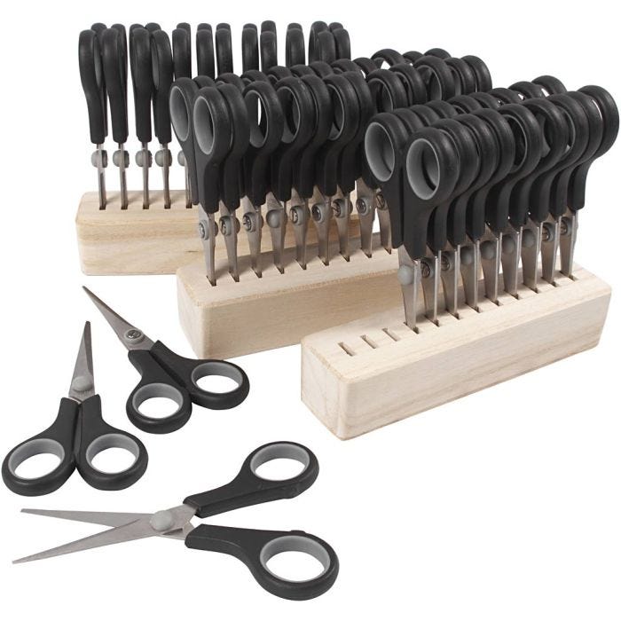 Kinderschaar, L: 14 cm, rechts- &amp; linkshandig, zwart, 1 set