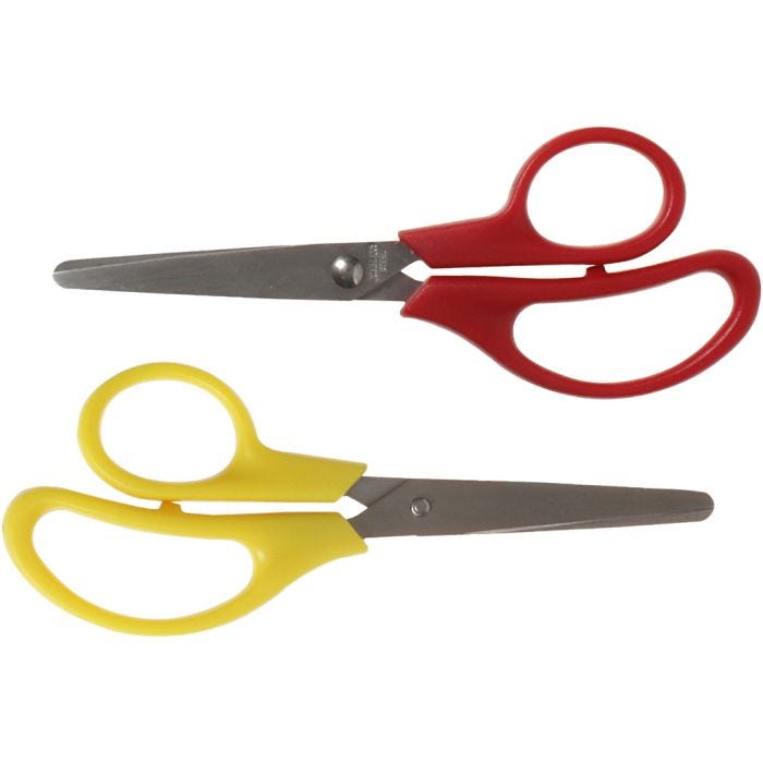 Kinderscharen, L: 12,5 cm, rond, rechts- &amp; linkshandig, 12 stuk/ 1 doos