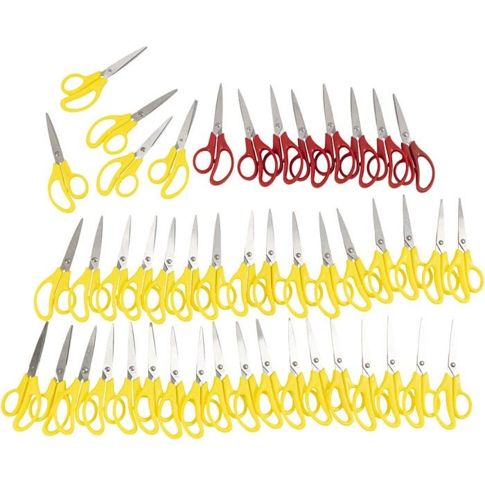 Kinderscharen, L: 12,5 cm, puntig, rechts- &amp; linkshandig, 48 stuk/ 1 doos