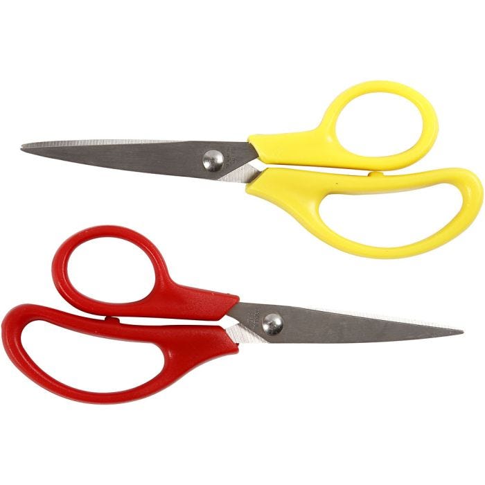 Kinderscharen, L: 12,5 cm, puntig, rechts- &amp; linkshandig, 12 stuk/ 1 doos