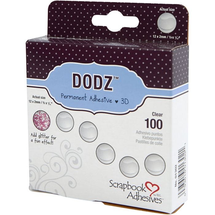 Dodz Zelfklevende Dots, d 12 mm, dikte 2 mm, 100 stuk/ 1 doos