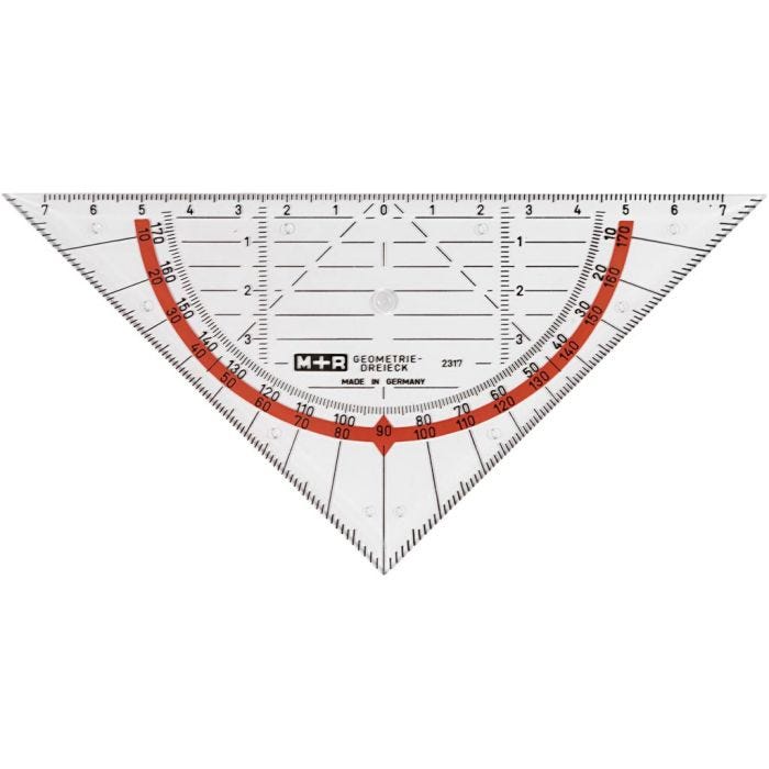 Geodriehoek, B: 16 cm, 1 stuk