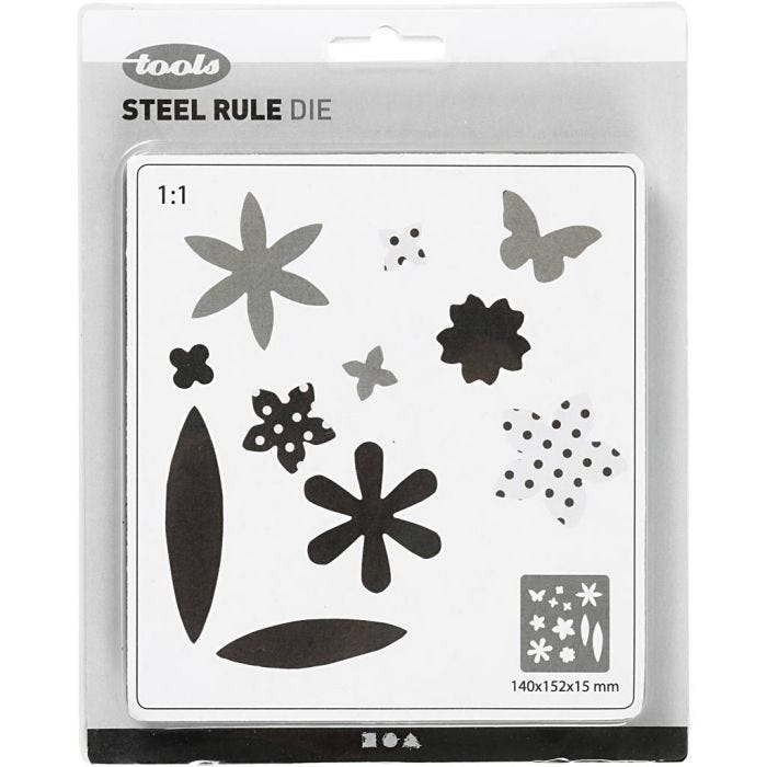 Snijmal, bloemen, afm 14x15,25 cm, dikte 15 mm, 1 stuk