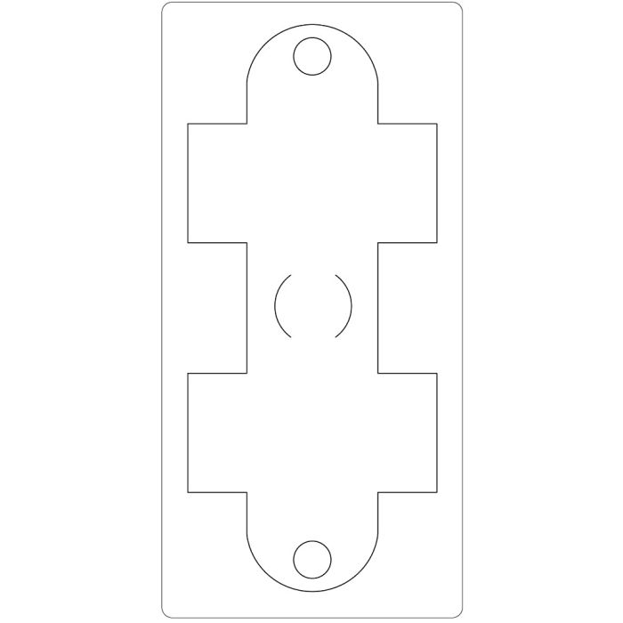 Snijmal, cadeaudoosje, afm 15,2x30,37 cm, dikte 15 mm, 1 stuk