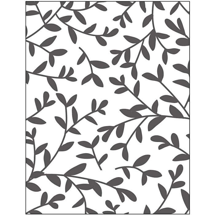 Embossing Folder , twijgen, afm 11x14 cm, dikte 2 mm, 1 stuk